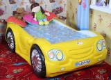 dětská postel auto SLEEPCAR žlutá