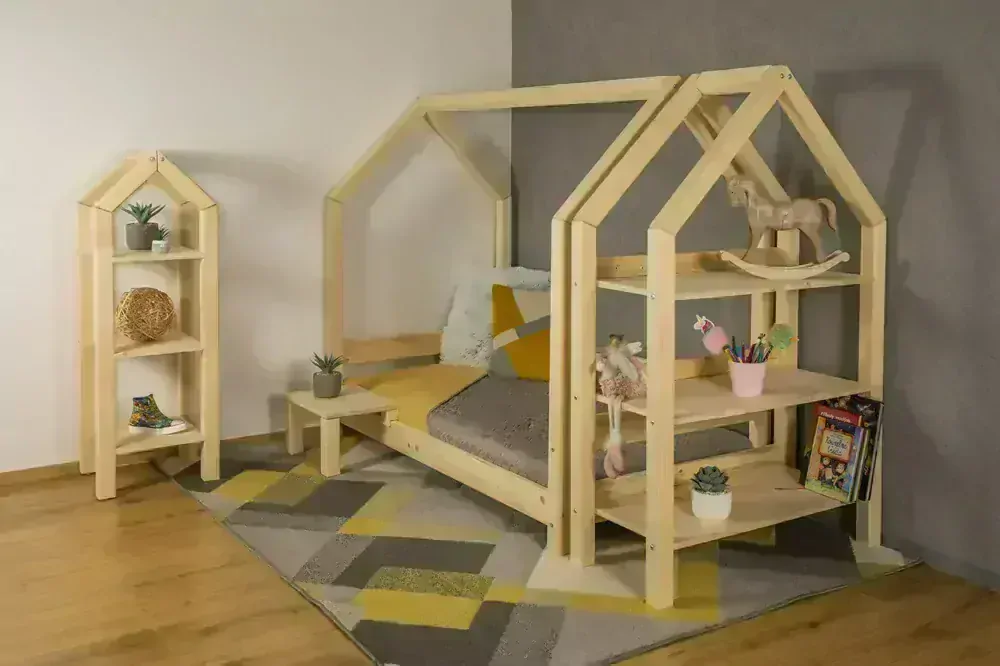 MAXIDO Dětský noční stolek Tomík 40 x 30 cm přírodní