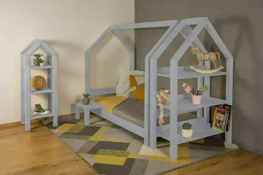 MAXIDO Dětský noční stolek Tomík 40 x 30 cm přírodní