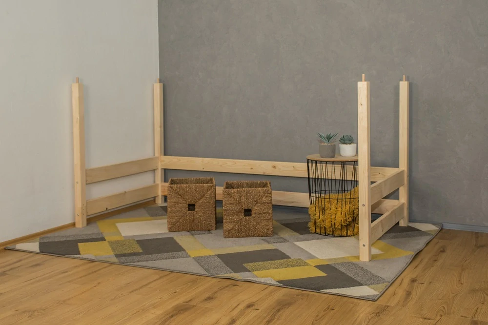 MAXIDO Podstavec pod postel Martin 200 x 90 přírodní - průchod 160 cm