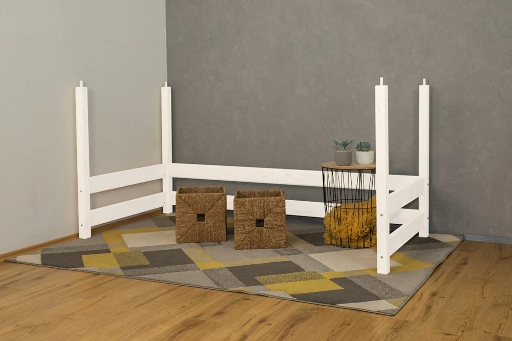 MAXIDO Podstavec pod postel Martin 180 x 80 bílá - průchod 160 cm
