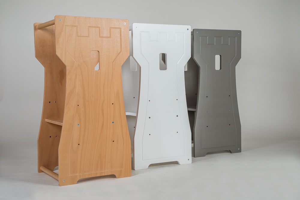 Maxido multifunkční učící věž 3v1 - šedá