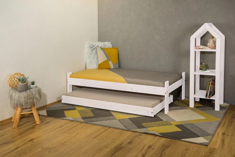 MAXDO Česká dětská postel Alex s přistýlkou 180x80 přírodní