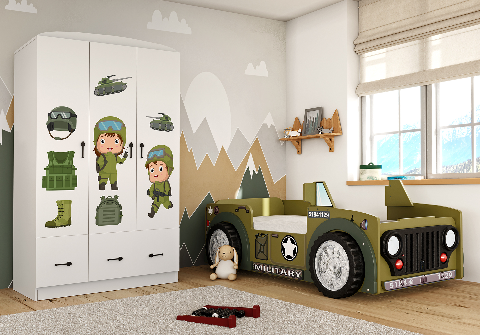 Skříň do dětdkého pokoje Army - 3 dveř
