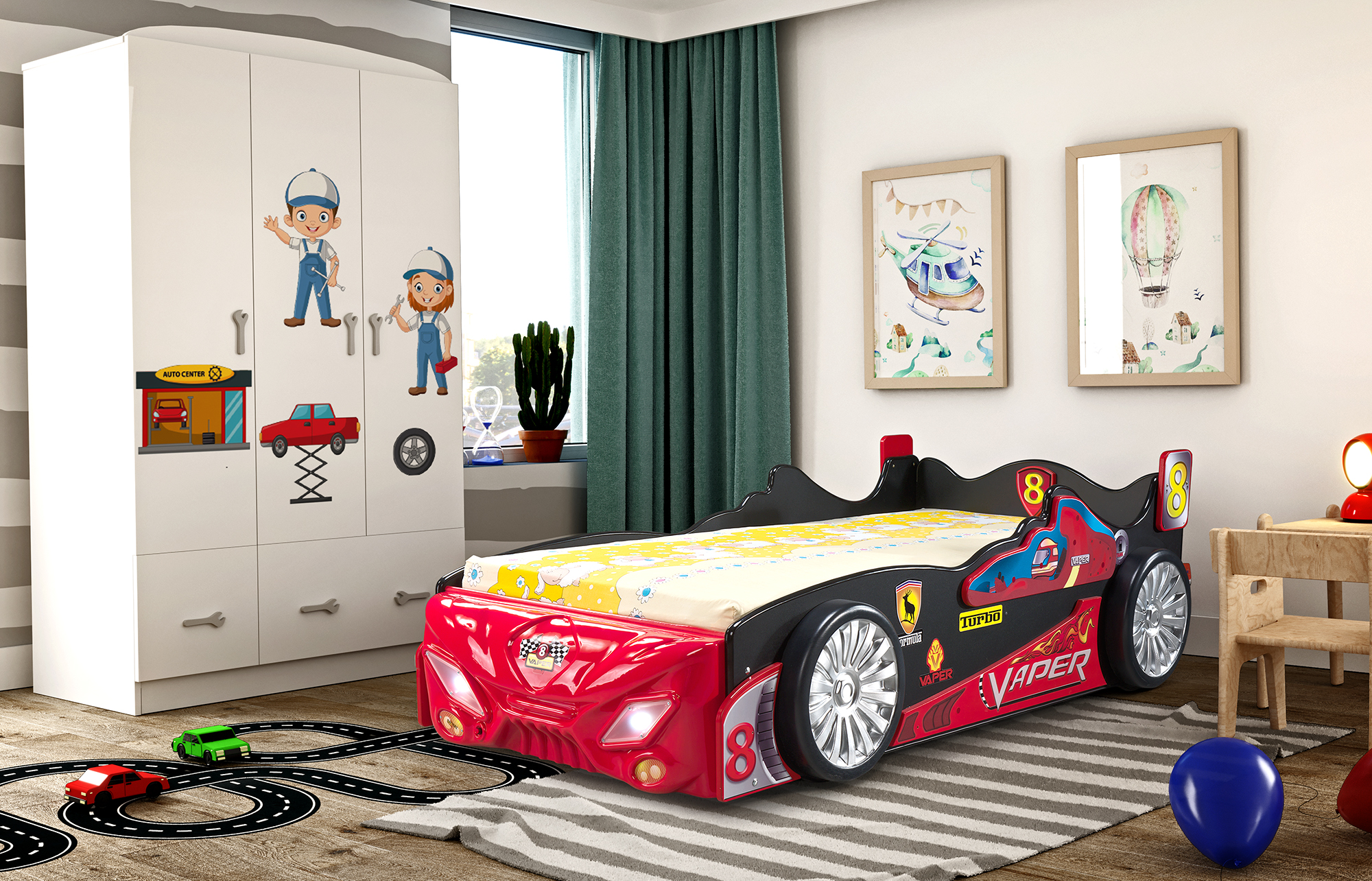 Skříň do dětdkého pokoje Cars - 3 dveř