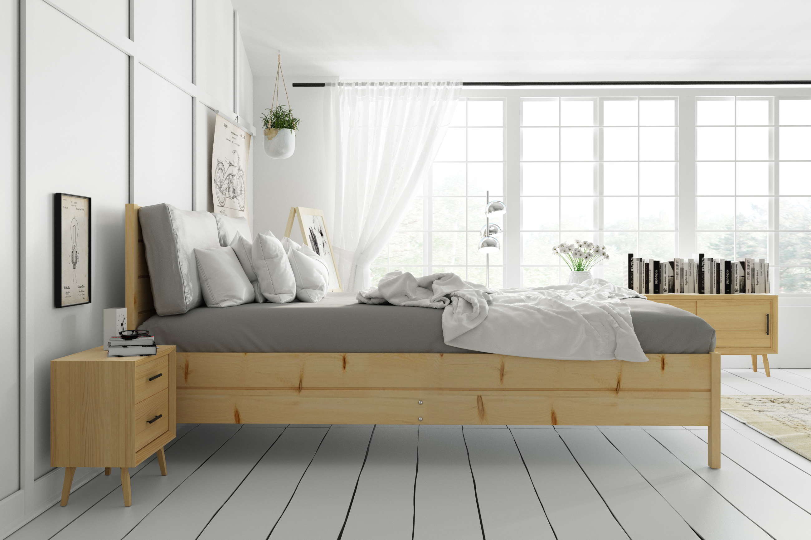 Postel s úložným prostorem Continental 140 x 200 bez matrace