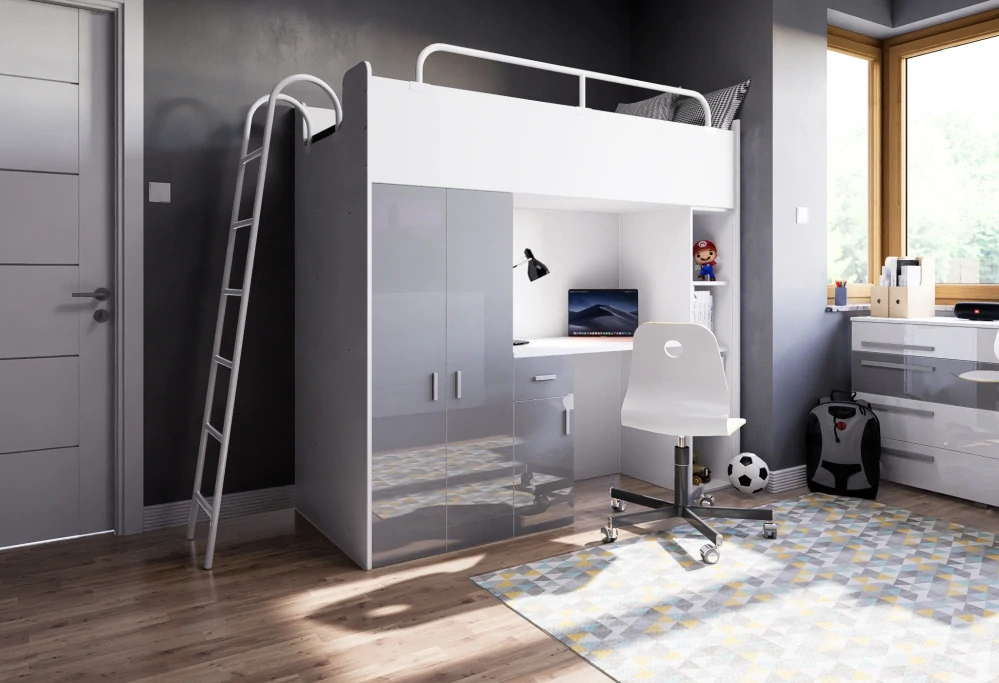 Patrová postel Luna 190 x 80 Lesk - Smetanová