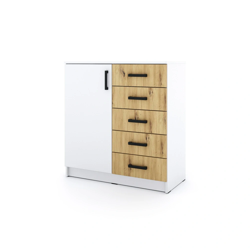 Sestava nábytku do dětského pokoje Sigma - Bílá - bílá/dub