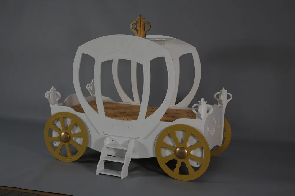Dětská postel Kočár pro Princezny 180 x 90 Bílá