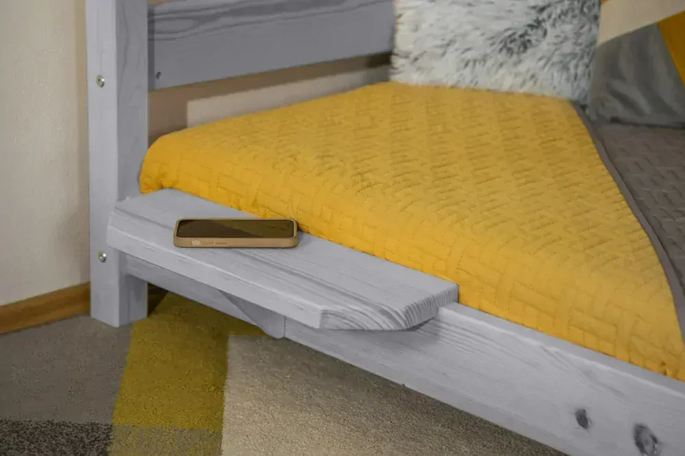 MAXIDO Závěsná police k posteli Zkosená - přírodní