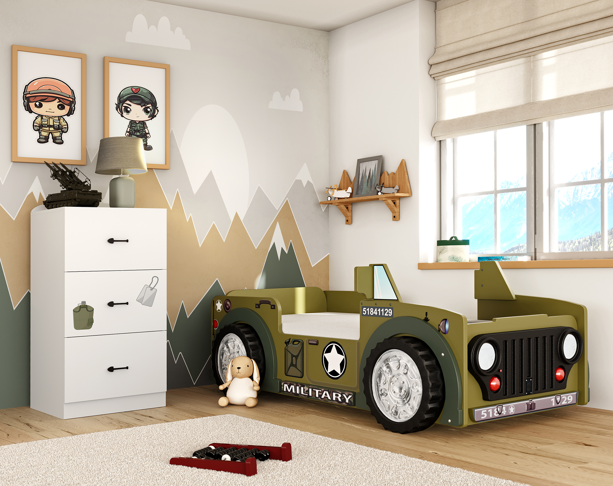Komoda do dětského pokoje Army - 60