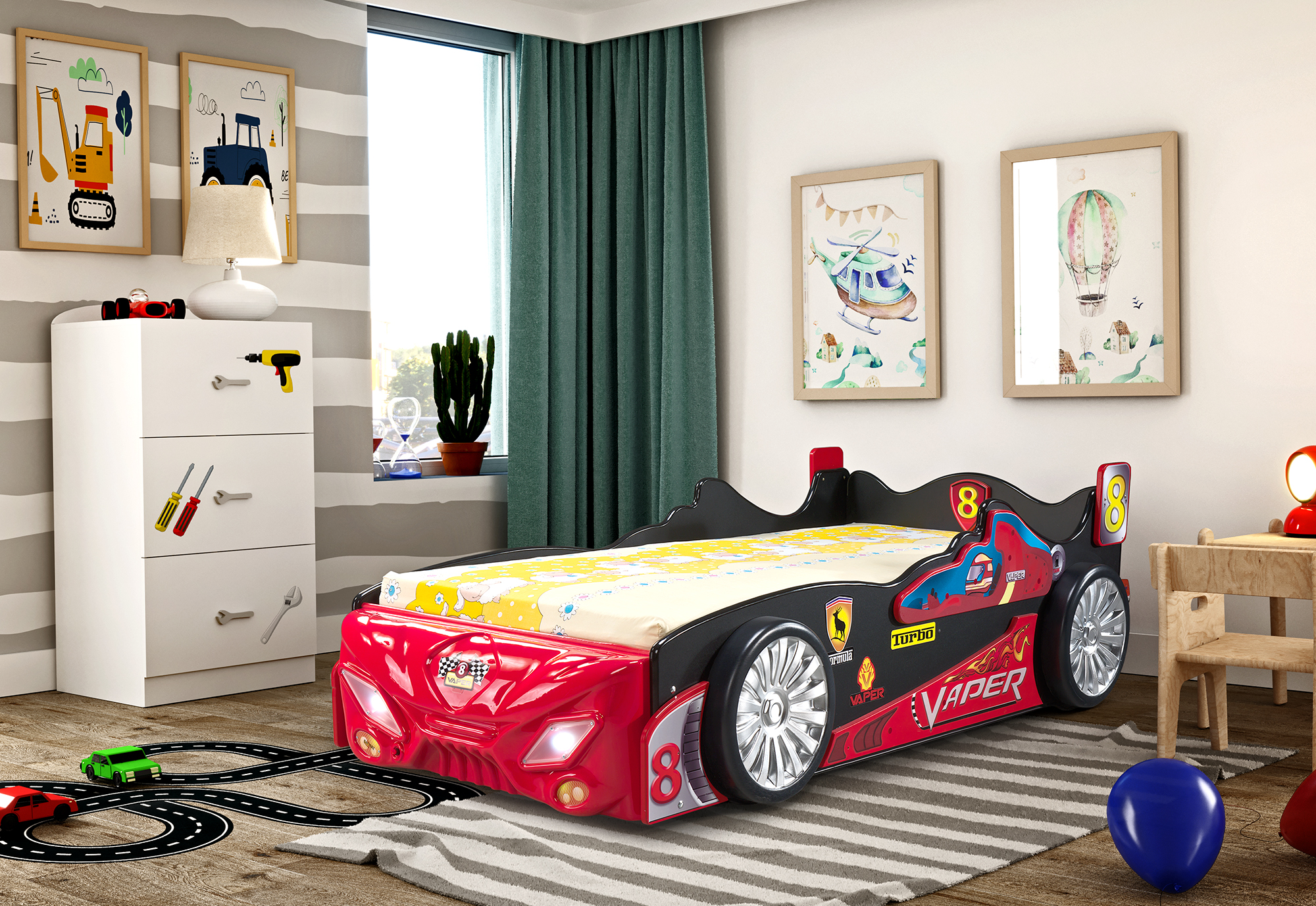 Komoda do dětského pokoje Cars - 60