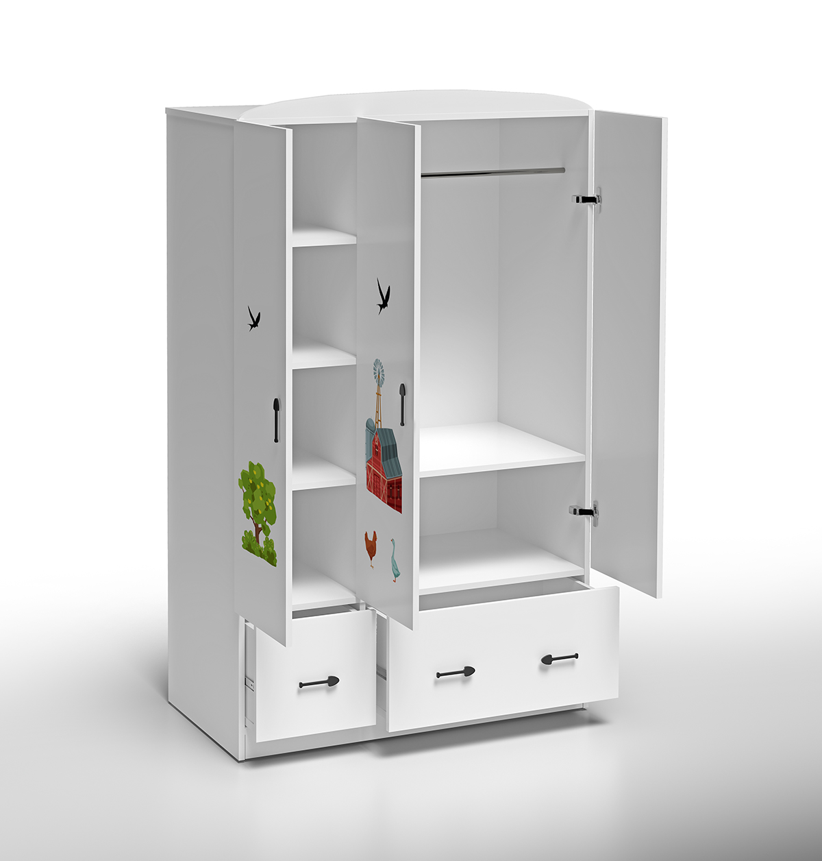 Skříň do dětdkého pokoje Farma - 3 dveř