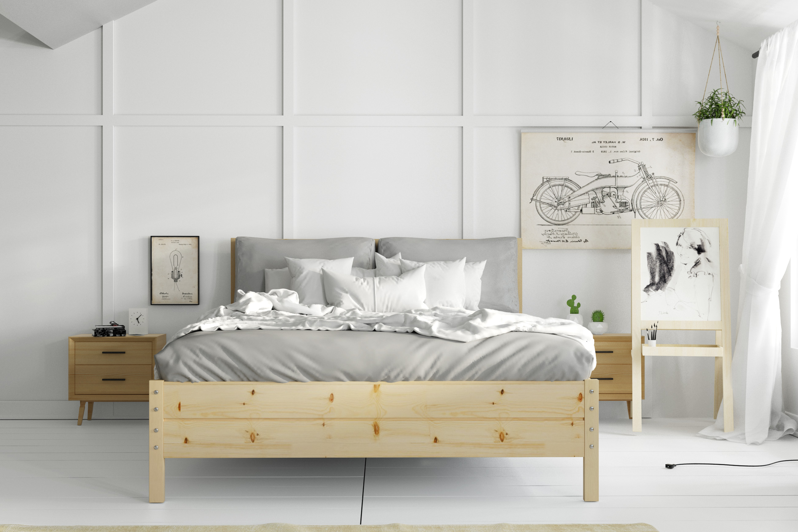Postel s úložným prostorem Continental 140 x 200 bez matrace