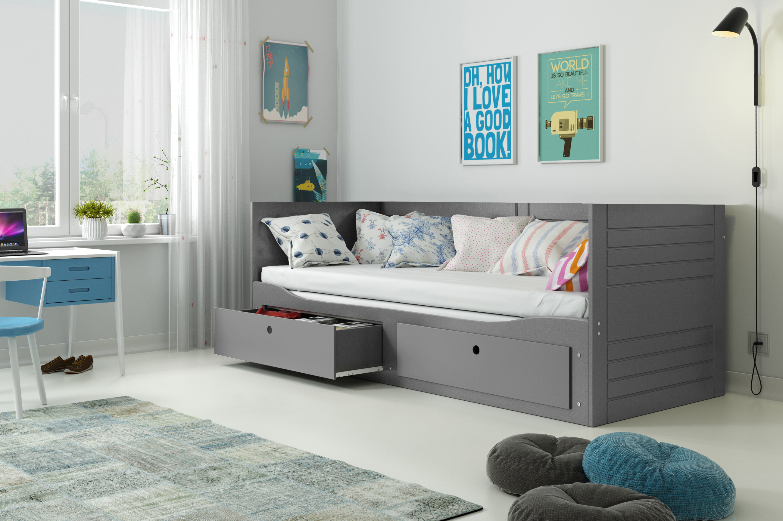 Rozkládací postel Hermes 200x80 - Kašmír