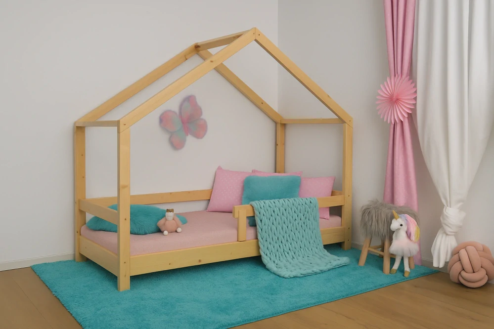 MAXIDO Dětská postel domeček Dita 160x80 šedá