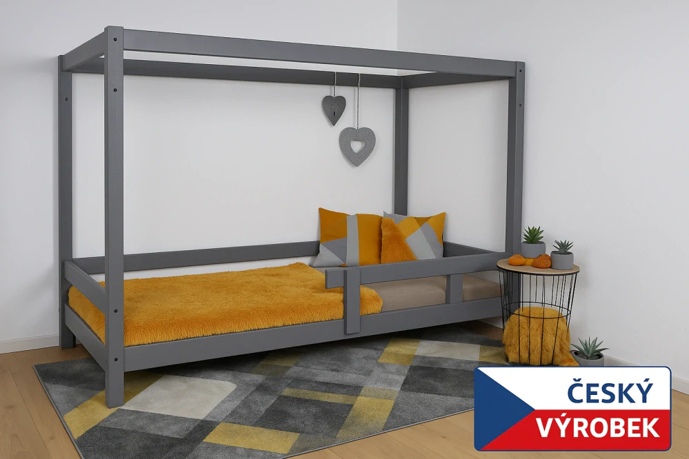 MAXIDO Dětská postel domeček Vali 160x80 přírodní