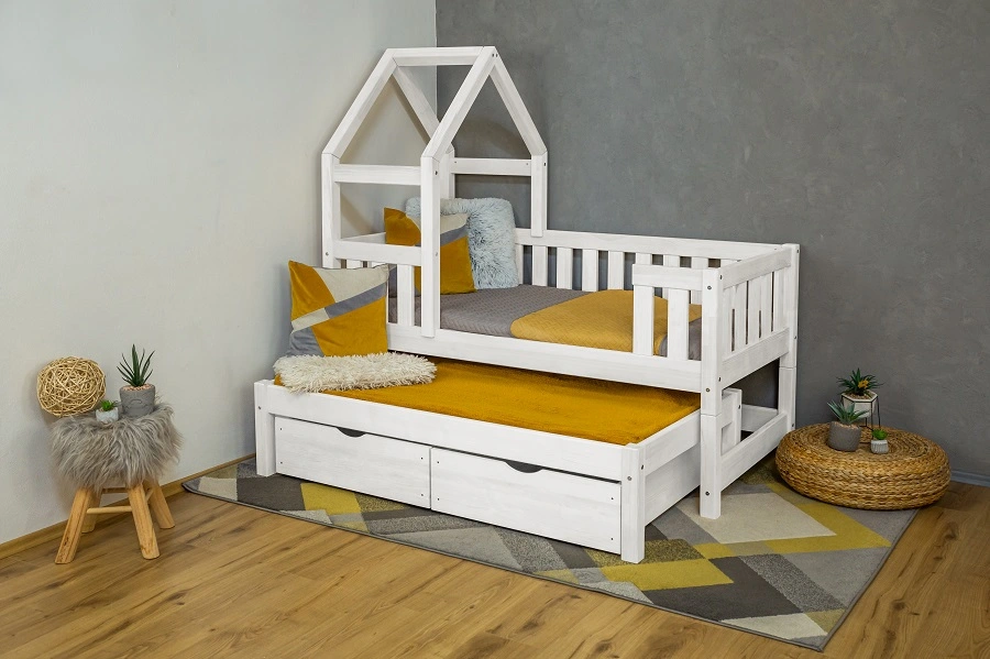 MAXIDO Podstavec s přistýlkou pod postele Maxido 160x80 přírodní