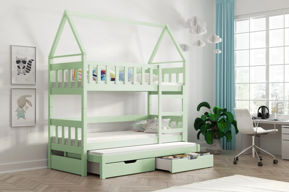 Dětská patrová postel Domek 3