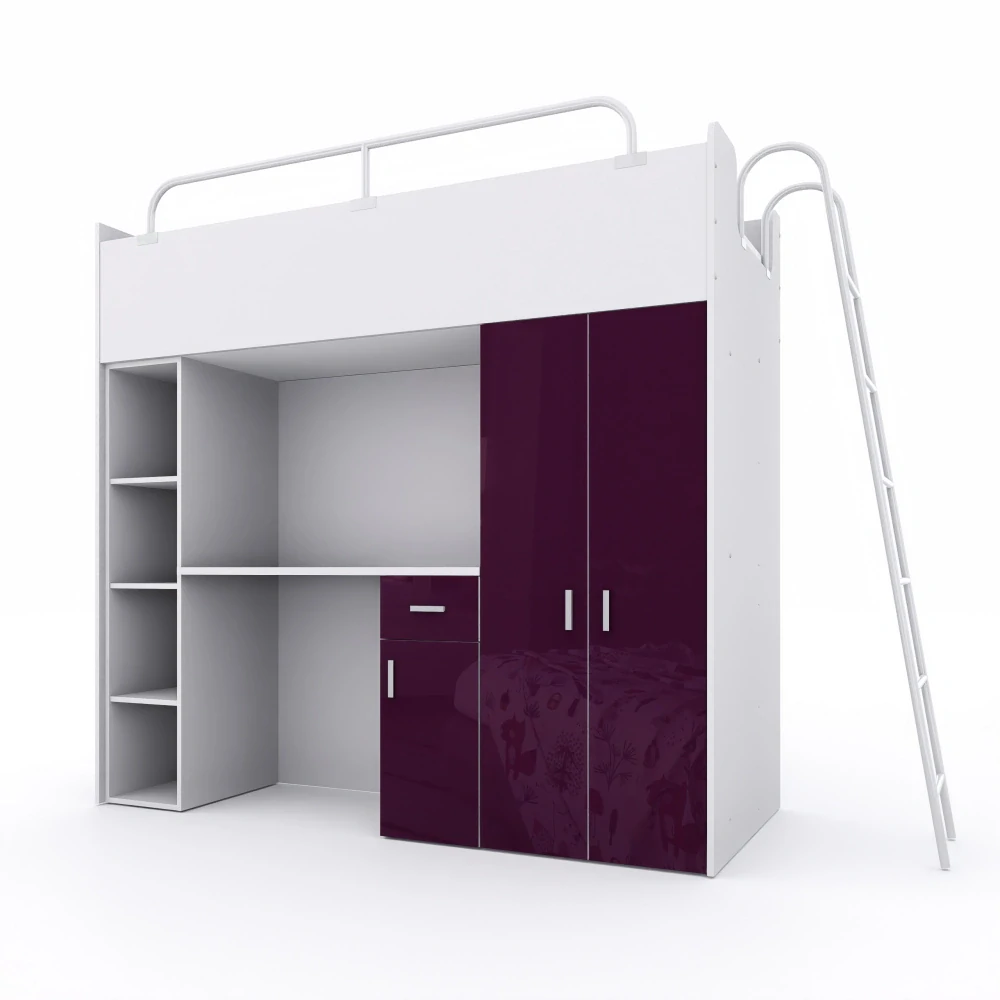 Patrová postel Luna 190 x 80 Lesk - Smetanová