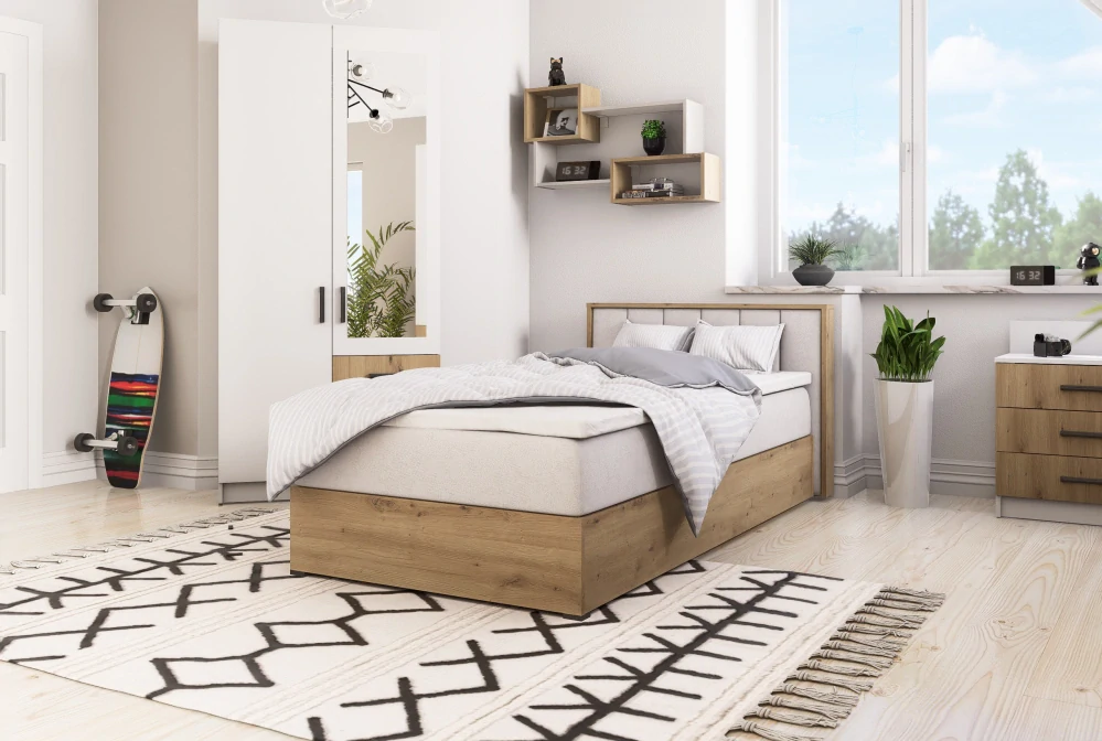 Sestava nábytku do dětského pokoje Sigma - Kašmír - dub/dub