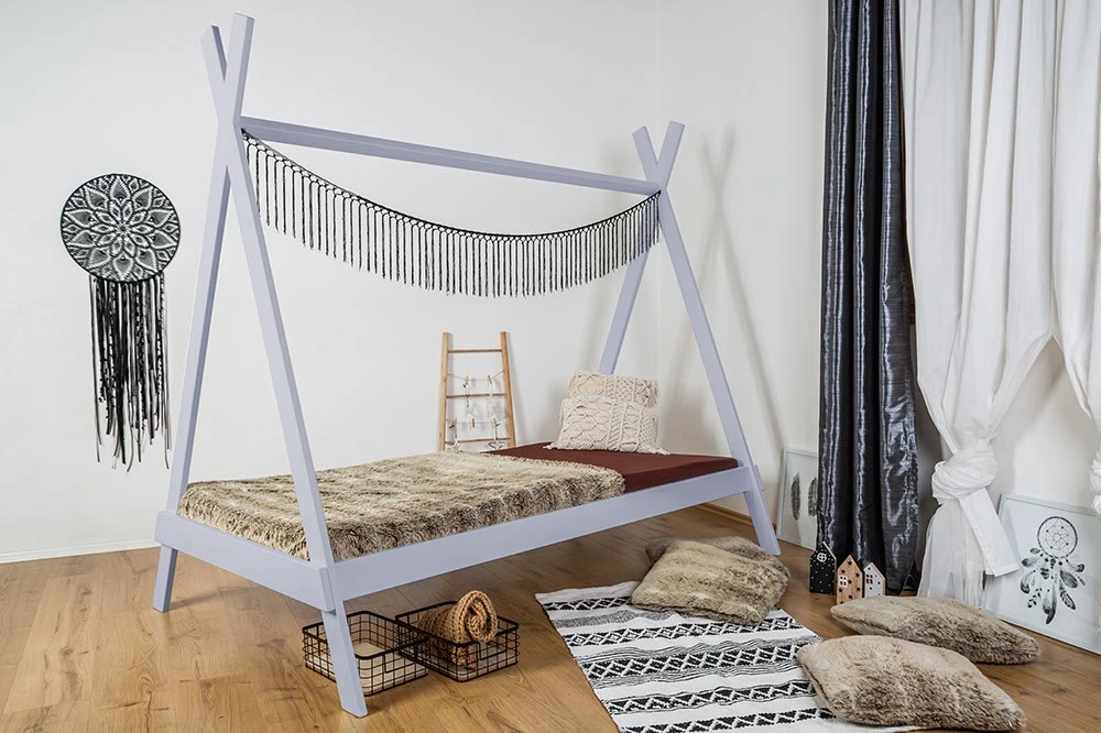 MAXIDO Dětská postel Teepee 160x80 Bílá