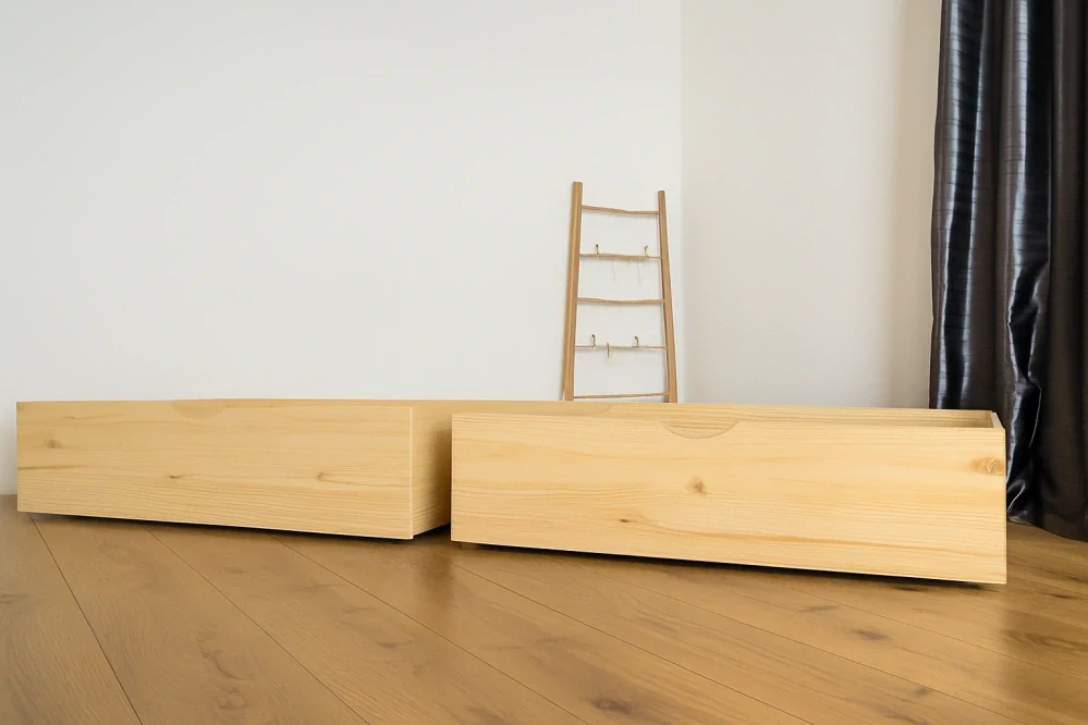 MAXIDO Dětská patrová postel Vali 160x80 přírodní