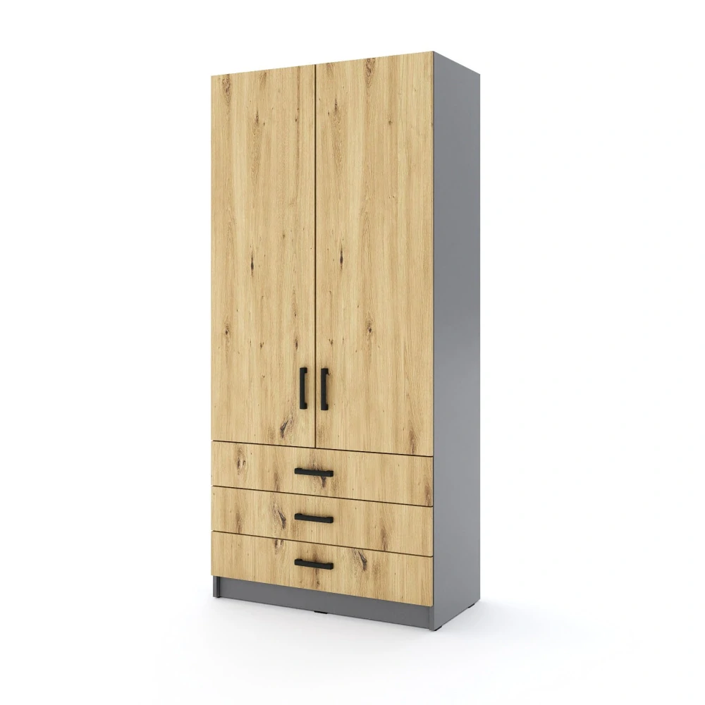 Sestava nábytku do dětského pokoje Sigma - Šedá- dub/dub