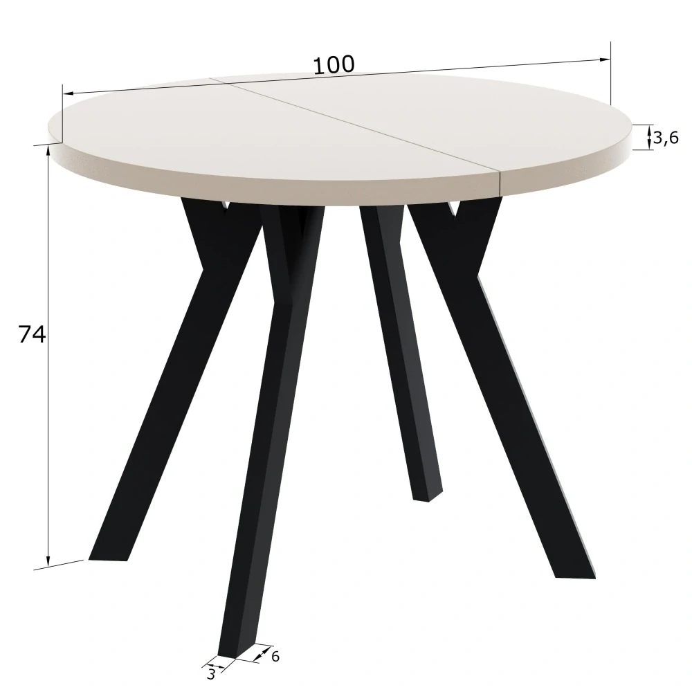 Rozkládací stůl Roxi 100 cm