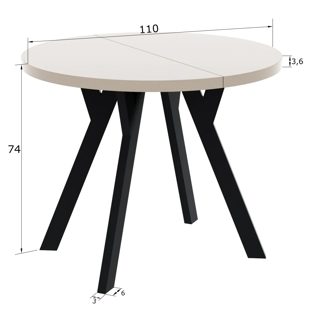 Rozkládací stůl Roxi 110 cm