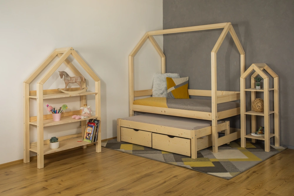 MAXIDO Podstavec s přistýlkou pod postele Maxido 160x80 přírodní