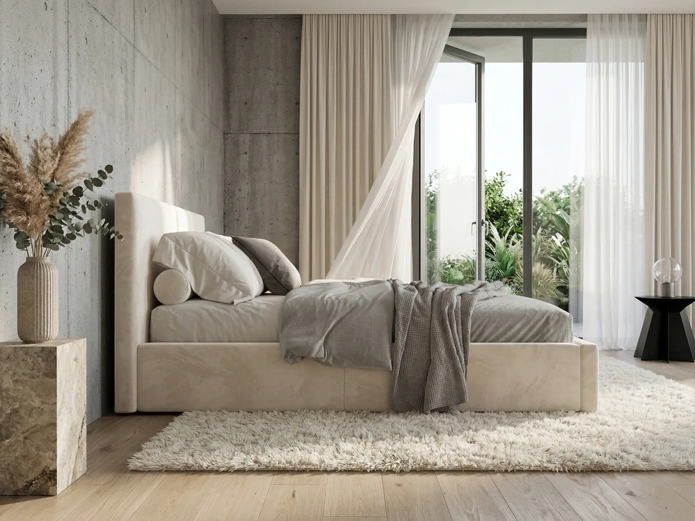 Postel se zvedacím roštem Hilton II 140 x 200 grafit | s matrací