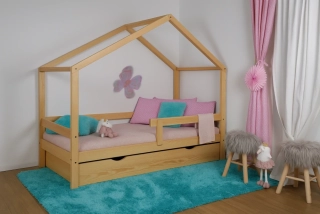 Dětská postel domeček Dita - jeden šuplík
