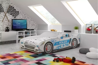 BMS Group Dětská postel auto Cars Policie 160x80 