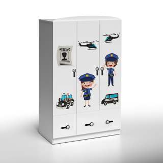 Skříň do dětdkého pokoje Policie - 3 dveř