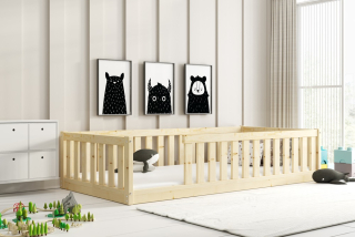 Dětská postel se zábranou Bella 190 x 90 přírodní | bez matrace