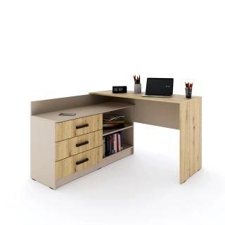 Psací stůl Sigma kašmír/dub