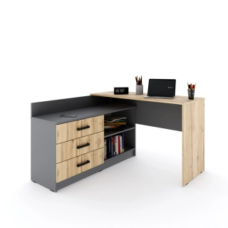 Psací stůl Sigma šedá/dub