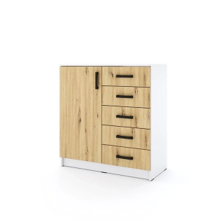 Komoda Sigma 90 cm Bílá- dub/dub