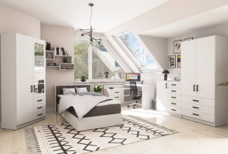 Sestava nábytku do dětského pokoje Sigma - Bílá - Bílá/bílá