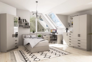 Sestava nábytku do dětského pokoje Sigma - Kašmír - kašmír/kašmír