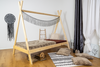 MAXIDO Dětská postel Teepee 180x80 Přirodní 